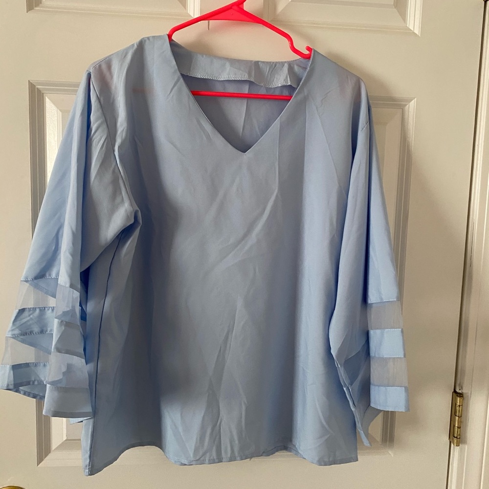 Light blue blouse